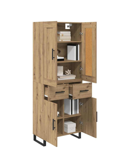 Credenza con cassetto Rovere artigianale 69,5 x 34 x 180 cm