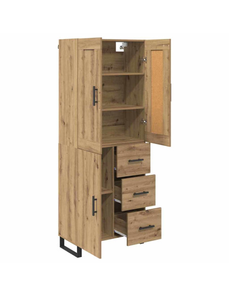 Credenza con cassetto Rovere artigianale 69,5 x 34 x 180 cm