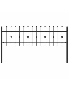 Recinzione a punte Nero 200 x 130 cm 2