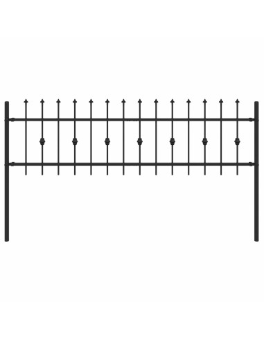 Recinzione a punte Nero 200 x 130 cm