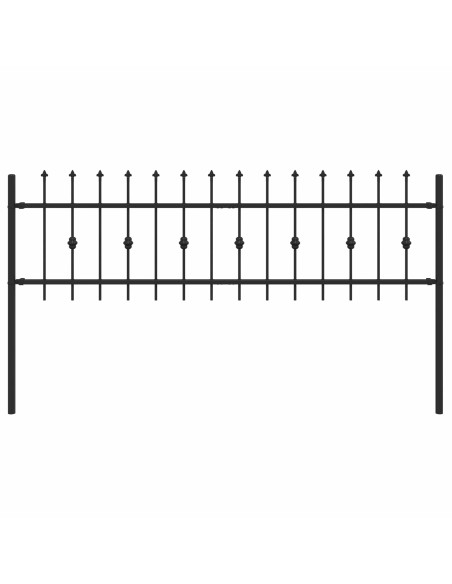 Recinzione a punte Nero 200 x 130 cm