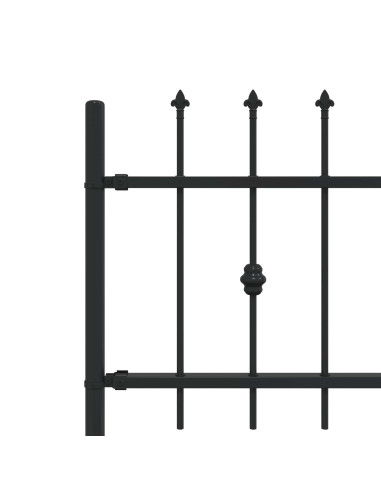 Recinzione a punte Nero 200 x 130 cm