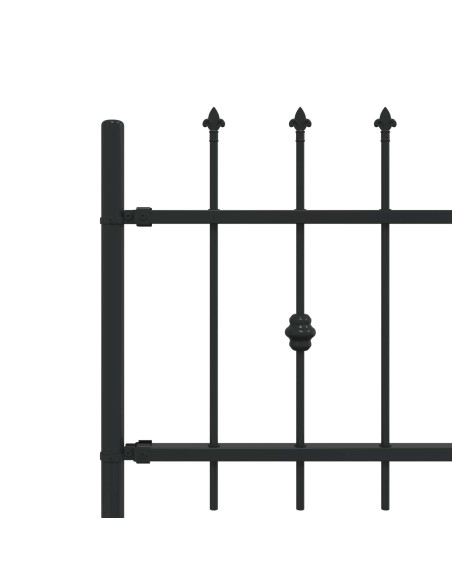 Recinzione a punte Nero 200 x 130 cm