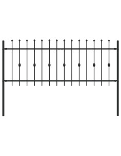 Recinzione a punte Nero 200 x 130 cm 2