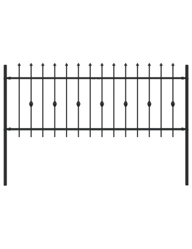 Recinzione a punte Nero 200 x 130 cm