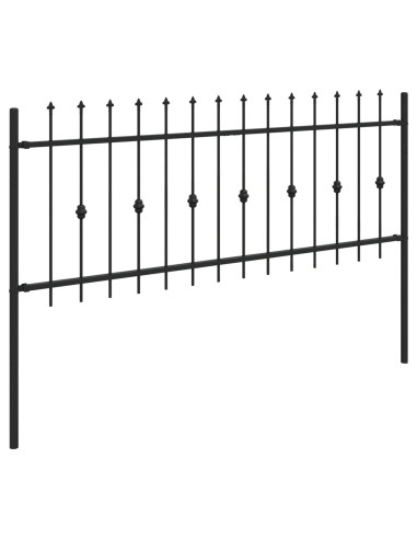 Recinzione a punte Nero 200 x 130 cm