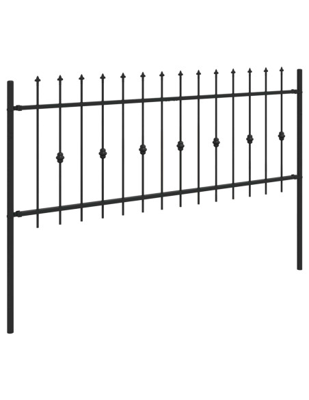 Recinzione a punte Nero 200 x 130 cm