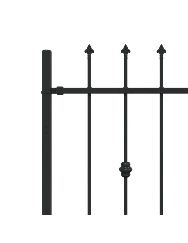 Recinzione a punte Nero 200 x 130 cm