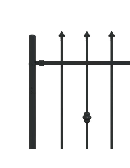 Recinzione a punte Nero 200 x 130 cm