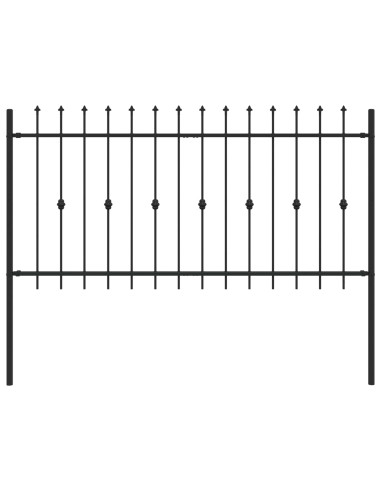 Recinzione a punte Nero 200 x 150 cm