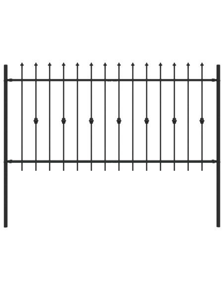Recinzione a punte Nero 200 x 150 cm