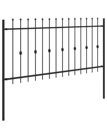 Recinzione a punte Nero 200 x 150 cm