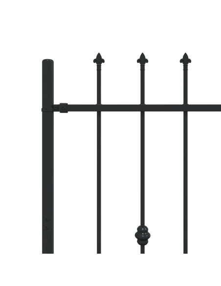 Recinzione a punte Nero 200 x 150 cm