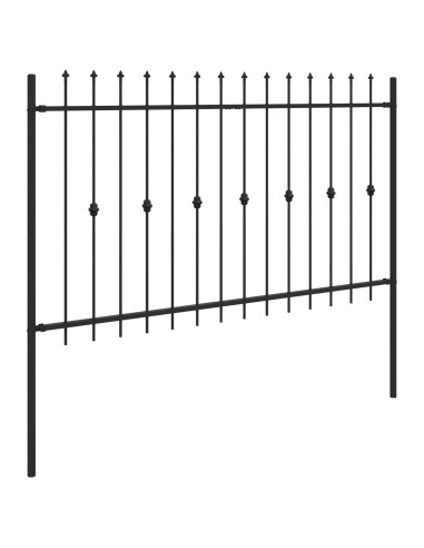 Recinzione a punte Nero 200 x 130 cm
