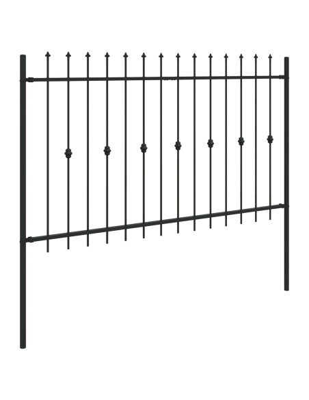 Recinzione a punte Nero 200 x 130 cm