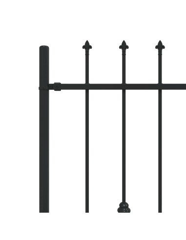 Recinzione a punte Nero 200 x 130 cm