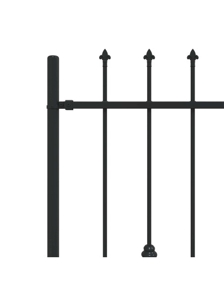 Recinzione a punte Nero 200 x 130 cm