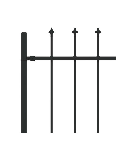 Recinzione a punte Nero 200 x 200 cm
