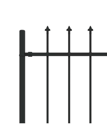 Recinzione a punte Nero 200 x 200 cm