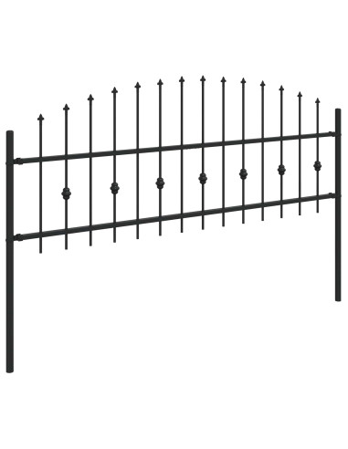 Recinzione a punte Nero 200 x 130 cm
