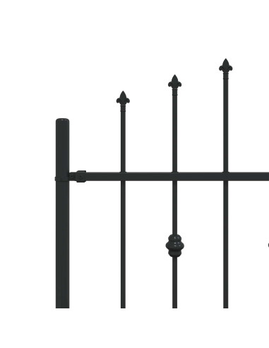 Recinzione a punte Nero 200 x 130 cm