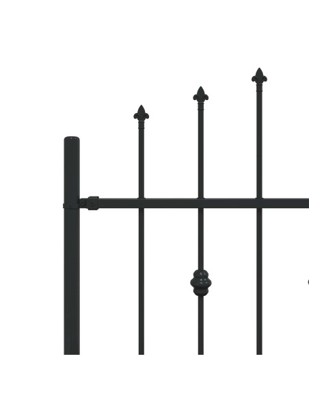 Recinzione a punte Nero 200 x 130 cm