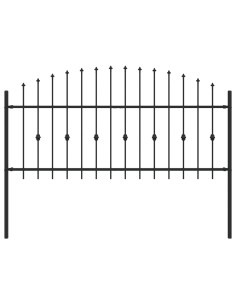 Recinzione a punte Nero 200 x 130 cm 2