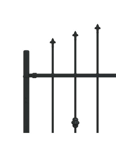 Recinzione a punte Nero 200 x 130 cm