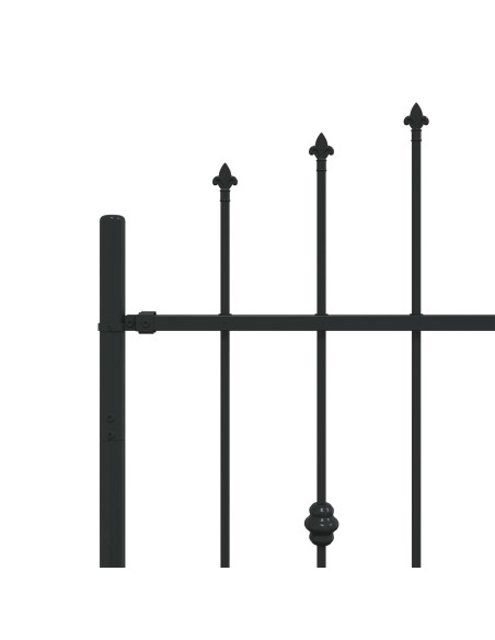 Recinzione a punte Nero 200 x 130 cm