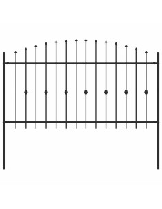 Recinzione a punte Nero 200 x 150 cm 2