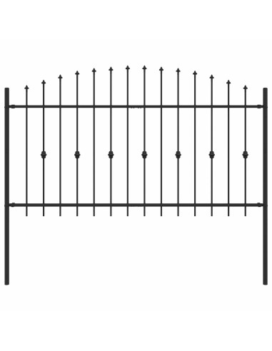 Recinzione a punte Nero 200 x 150 cm
