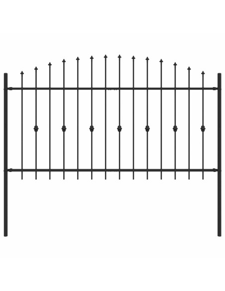 Recinzione a punte Nero 200 x 150 cm