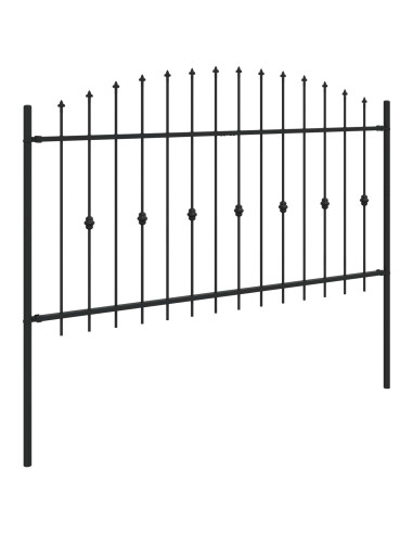 Recinzione a punte Nero 200 x 150 cm
