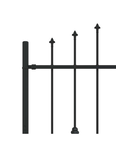 Recinzione a punte Nero 200 x 150 cm