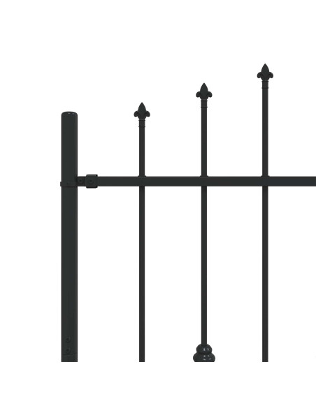Recinzione a punte Nero 200 x 150 cm