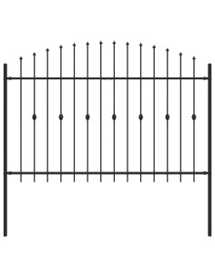 Recinzione a punte Nero 200 x 130 cm 2