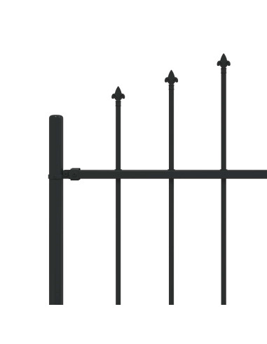 Recinzione a punte Nero 200 x 130 cm