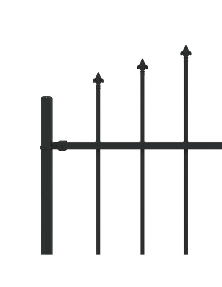 Recinzione a punte Nero 200 x 130 cm