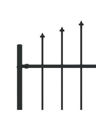 Recinzione a punte Nero 200 x 200 cm