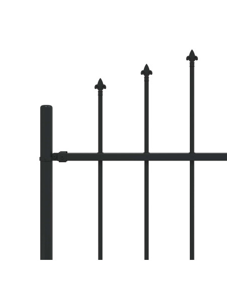 Recinzione a punte Nero 200 x 200 cm