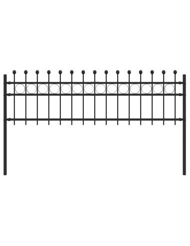 Recinzione a Cerchio Nero 200 x 130 cm