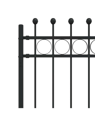 Recinzione a Cerchio Nero 200 x 130 cm