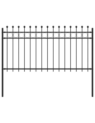 Recinzione a Cerchio Nero 200 x 150 cm