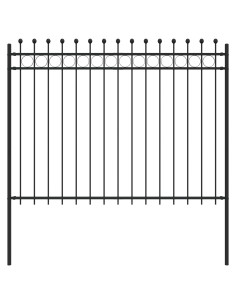 Recinzione a Cerchio Nero 200 x 200 cm 2
