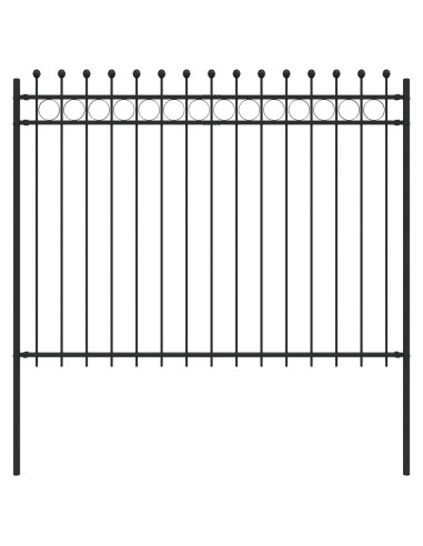 Recinzione a Cerchio Nero 200 x 200 cm