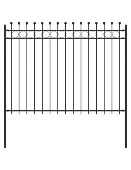 Recinzione a Cerchio Nero 200 x 200 cm