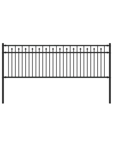 Recinzione a picchetto Nero 200 x 110 cm