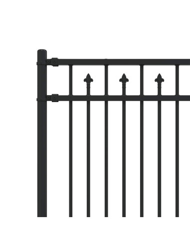 Recinzione a picchetto Nero 200 x 110 cm