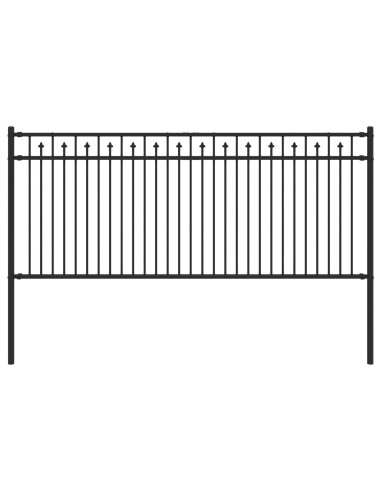 Recinzione a picchetto Nero 200 x 130 cm
