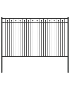 Recinzione a picchetto Nero 200 x 166 cm 2